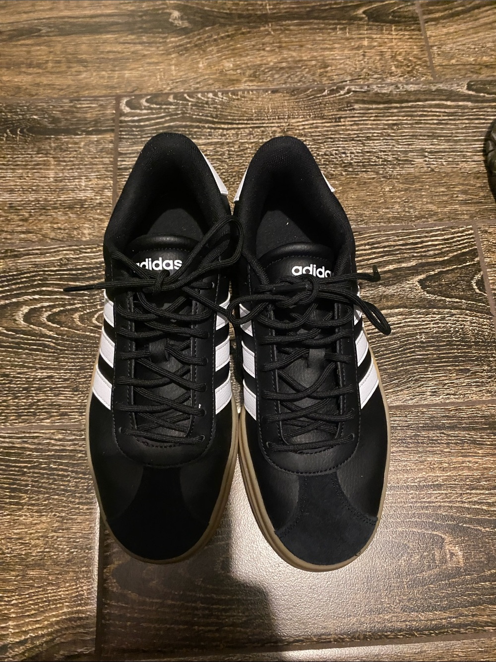 adidas Black White Gum Low-Top Sneakers - Picture 2 of 4